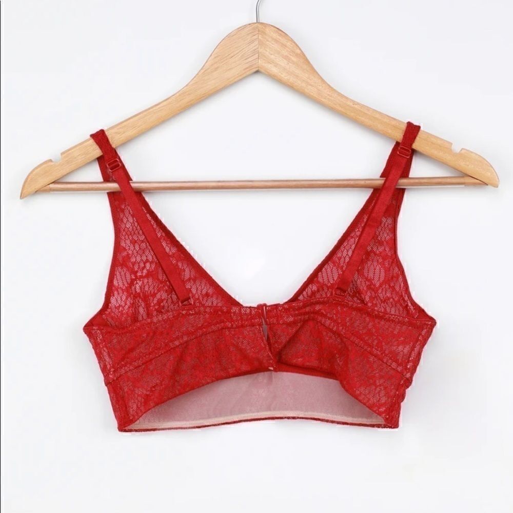 Free People Tameeka Red Lace Underwire Bralette - Picture 5 of 7
